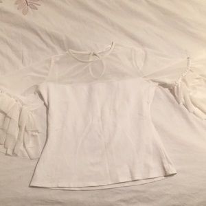 Medium Viola  Dressy top/ frilly lantern sleeves